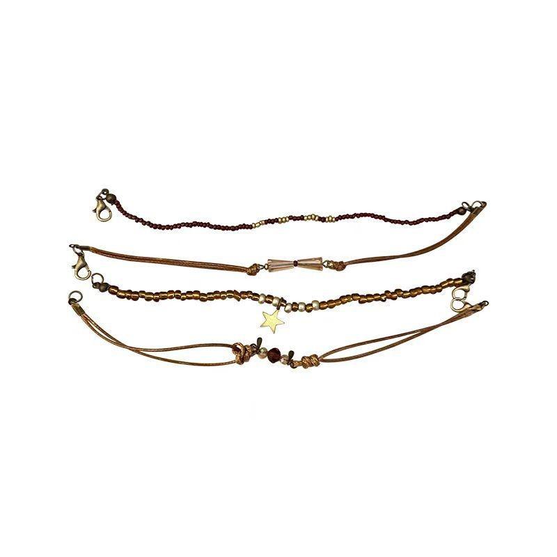 New Chinese Colorful Bead Bracelet for Women Antique Elegance Adjustable Multi Layer Stackable Hand Jewelry