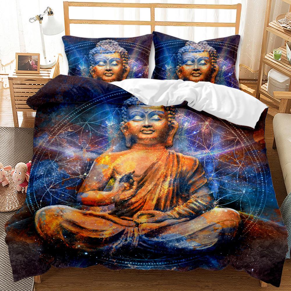 Handdraw Budha 3D Art Duvet Cover Set King Queen Double Full Twin Single Size Bed linen set