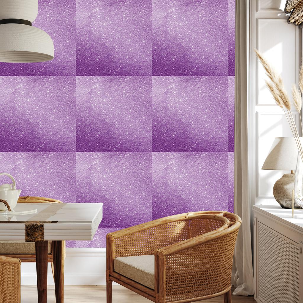 Violet glitter wallpaper, violet background for living room and bedroom 50x1000