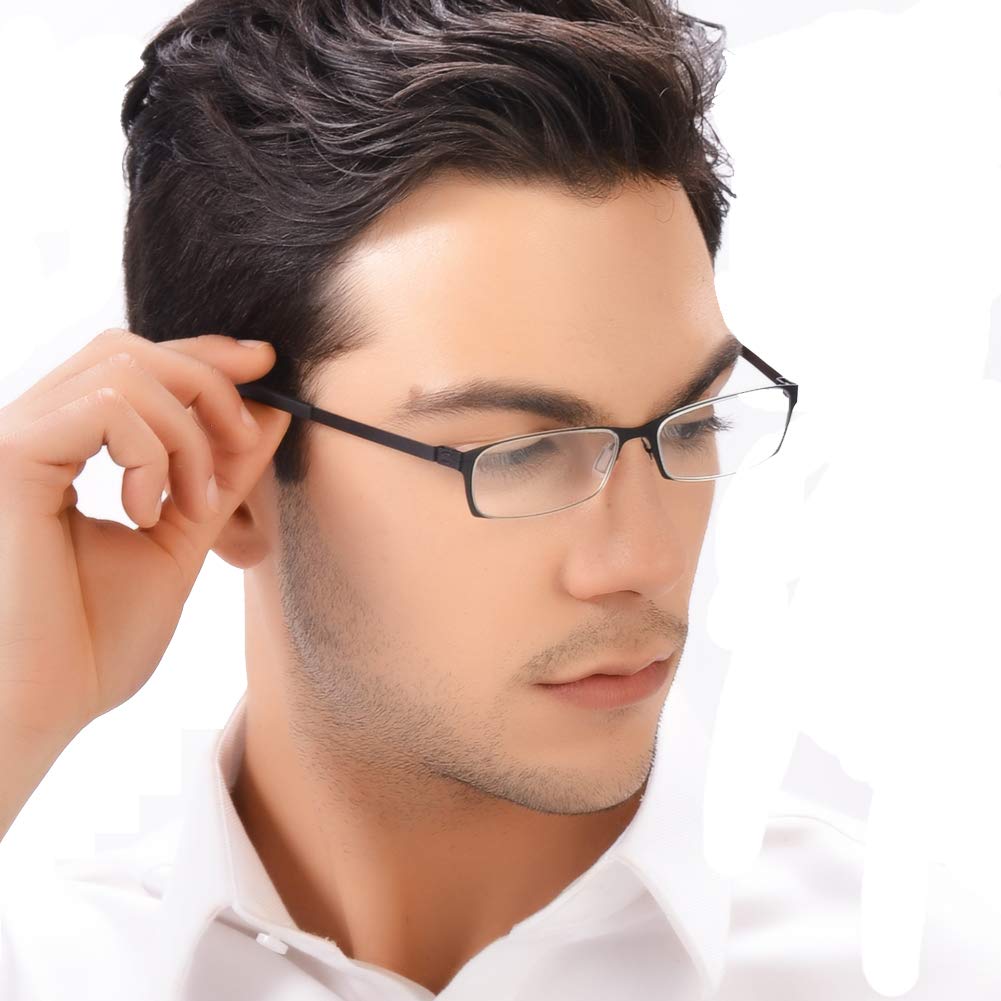 KLESIA Reading Blue Light Ultra Compact Reading Fashion Glasses, Cut, Light, Storage, Glasses, (Frequency +2.0, Black, Black)