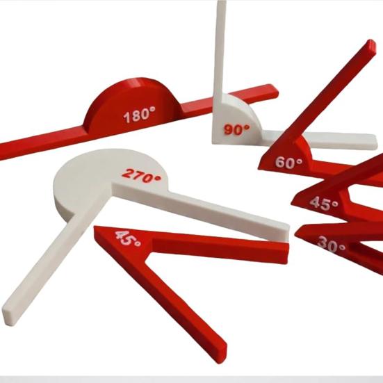 Angle Measuring Instruments Mathematics Teaching Tools Geometric Angle Display Recognition Tools for Mathematics Learning Classroom Home Use