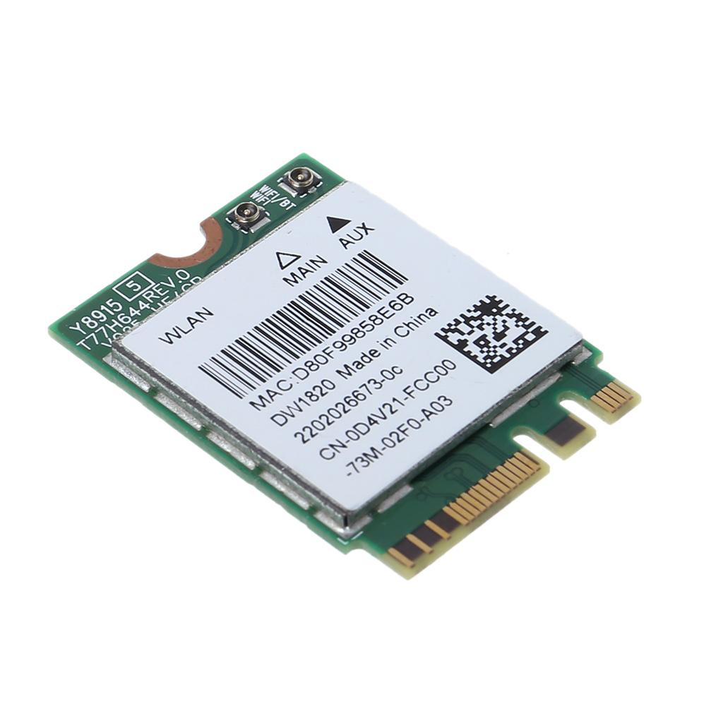 Network Adapter Card WLAN WiFi 802.11AC for Dell Wireless 1820 DW1820 BT 4.1 for M.2 Wlan Connector D4V21