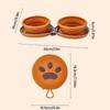 Collapsible Dog Bowls Portable 2-in-1 Pet Feeder Foldable Dog Food And Water Bowl Folding Silicone Feeder for Traveling Walking
