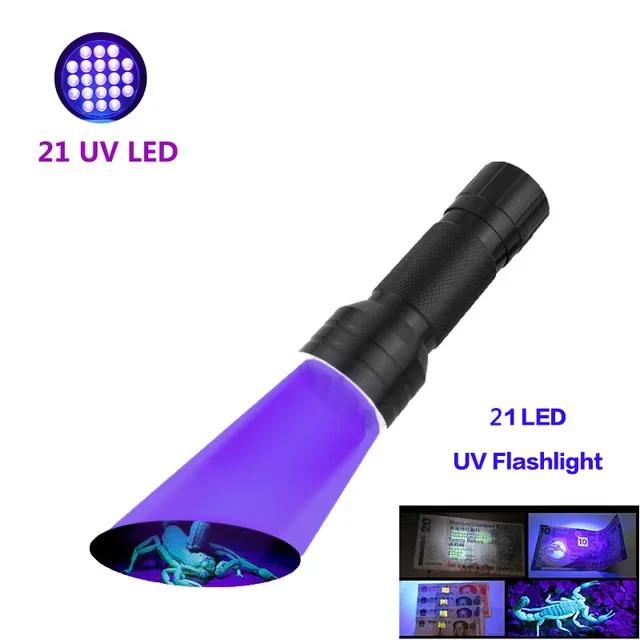 9/12/21/51 LED Protable UV Flashlight Black Light Ultraviolet Torch Blacklight Detector for Dog Urine Pet Stain and Bed Bug