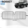 For Jeep Wrangler JK-JKU-TJ Sun Visor Windshield Sun Shade Cover UV Heat Protector Fit 1996-2000 2001 To 2018 2/4 Door Models