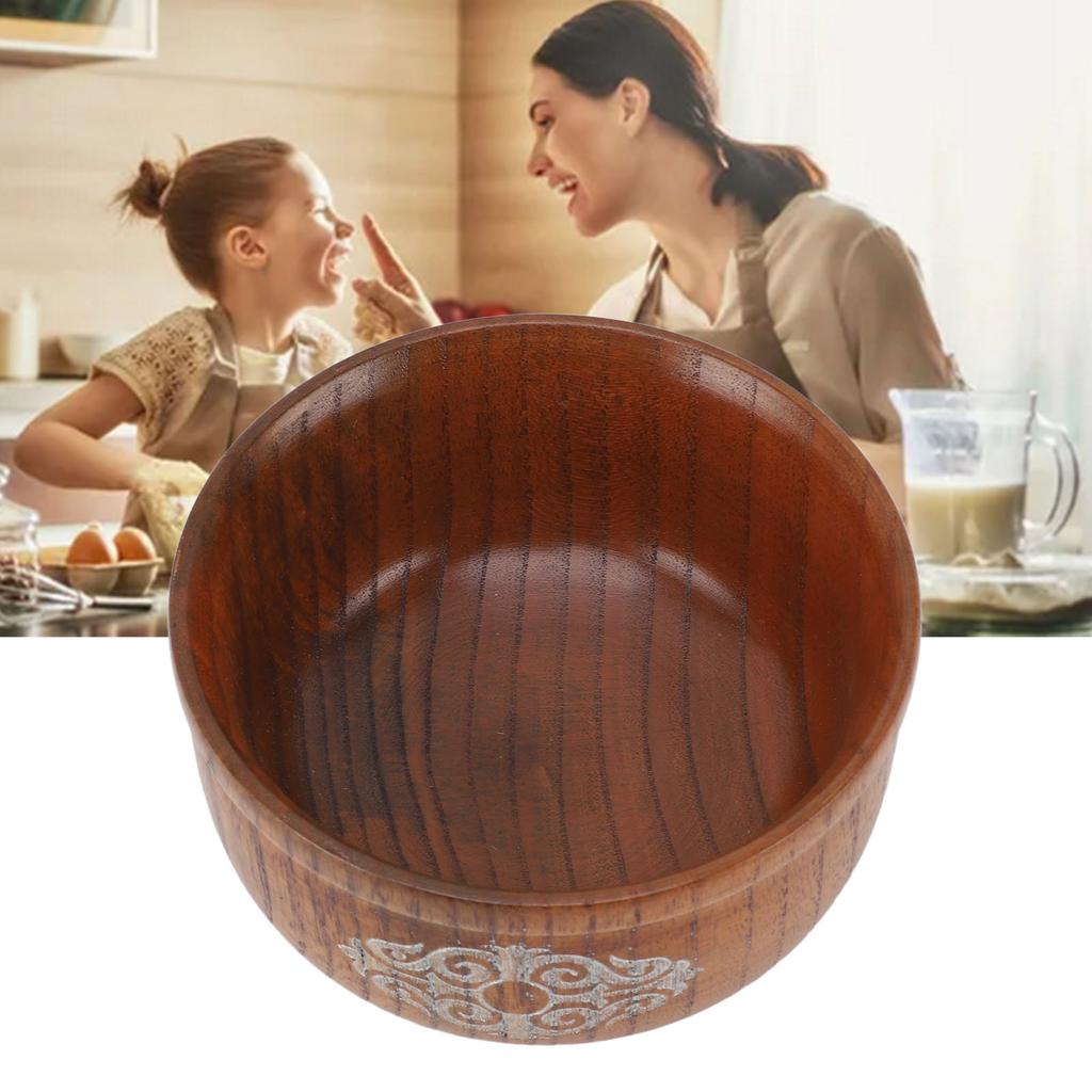 Bol lemn Jujuba acru   Anti-opărire   Bol de orez pentru mâncare ceai cu lapte supă