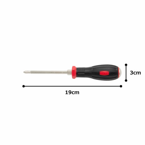 TONE Power Grip Driver (Penetrating) PGPD-002 Red (+) No.2