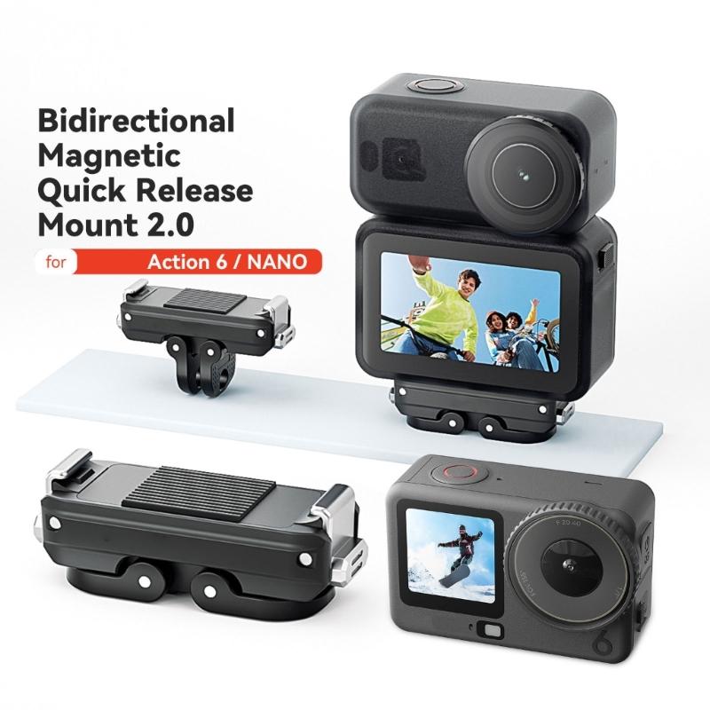Action-Kamera Schnelle Lösungsbefestigung Bidirektionales Magnetverschluss Leicht 360 Grad Drehbar Staubdicht für Sportaufgaben