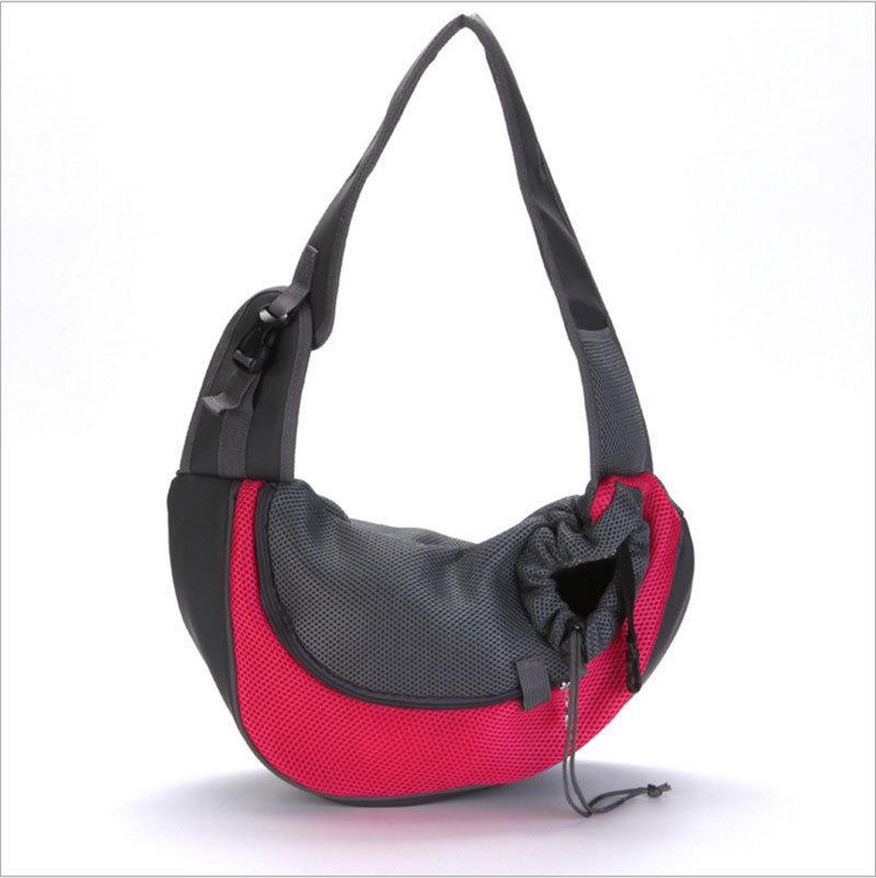 Breathable Crossbody Pet Bag for Cats & Dogs - Travel Shoulder Backpack