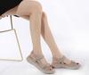 ZUYEE Platform Sandals with Velcro Comfortable Sports Sandals for Outdoors and Casual Soft and Easy to Walk Size Women's Closure, Wear, in, Beige,