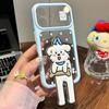 Cute bracket second change apple 11promax mobile phone case suitable for iphone11 transparent case dopamine hard case
