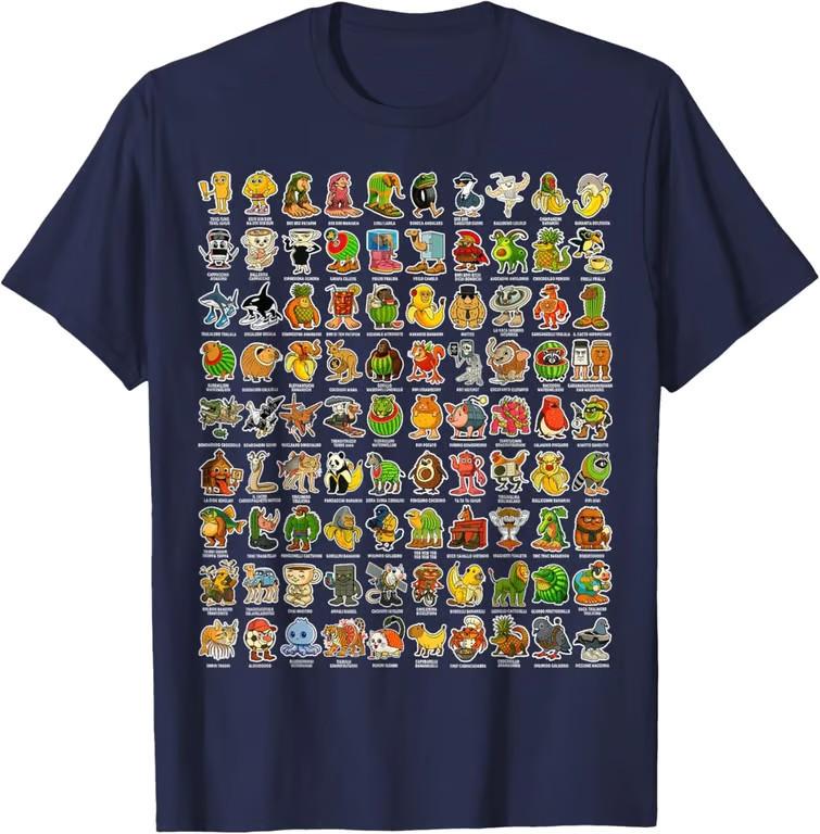 Italian-Brainr wbr/ ot Meme 90 Brainrot Characters Unisex T-Shirt Unisex T-Shirt S
