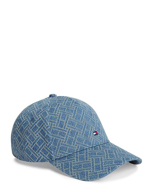 TOMMY HILFIGER Flag Monogram Denim Ball Cap (T22G1Aht051Wt10Gy)