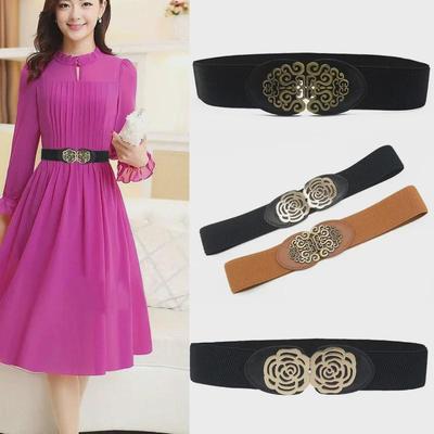 Korean Women's Elastic Narrow Waist Black Belt - Trendy Decorative Dress Accessory