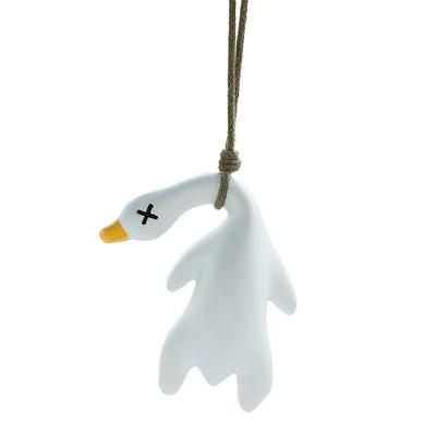 Yavoluy Car Rearview Mirror Decoration Car Pendant Color Changing Duck Beijing Duck Funny Cute