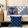 Classic O-Ocean Sailor Cushion Cover Pillowcase Ultra Soft Skin Friendly Fabric Cloud Like Comfort & Concealed Zipper