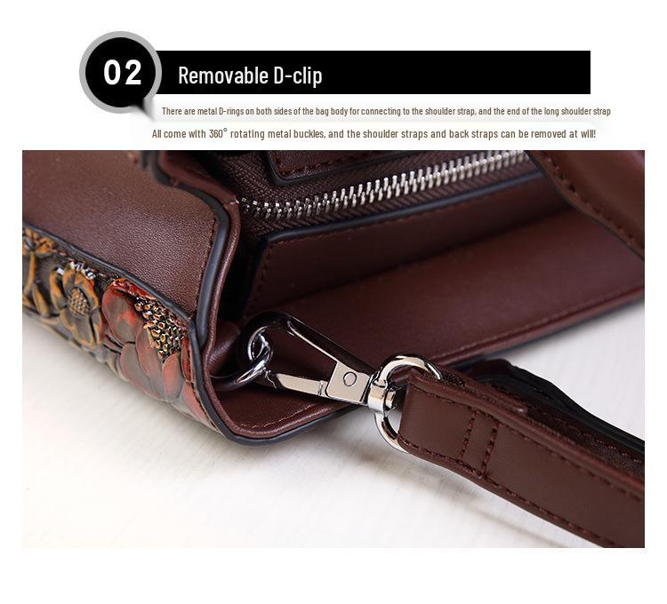 2025 Spring/Summer Large Genuine Leather Single Shoulder Bag for Middle-Aged Women – Light Luxury Brand