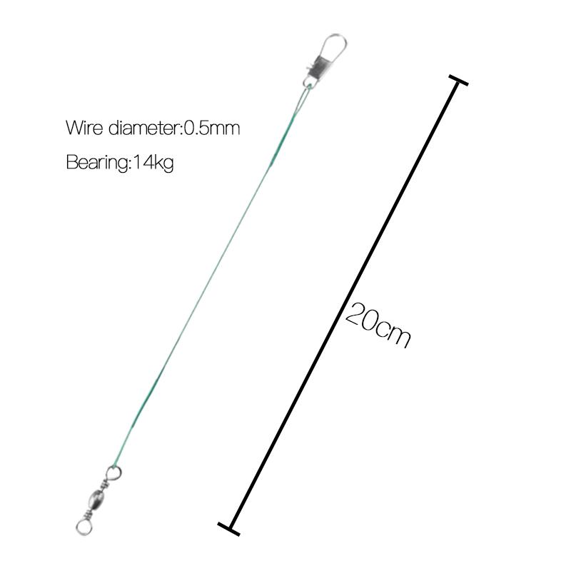 10Pcs Steel Fishing Line Steel Wire Leader With Swivel Olta Fishing Accessory Lead Core Leash Fishing Leader Wire Tackle Pesca