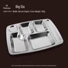 Zhuoliang 304 Stainless Steel 6-Compartment Meal Tray
