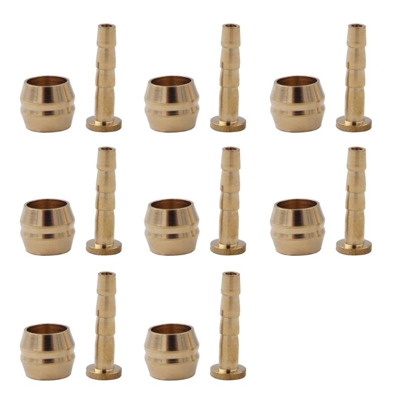 8 Pcs Bike Hydraulic Disc Brake Oil Pin Needle Olive Connect Insert Bicycles Brake Olive and Brass Connecting Insert Set