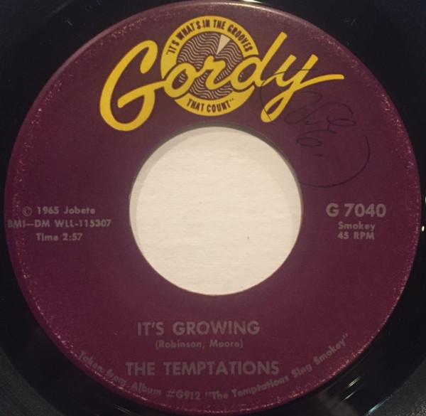7inch Record TEMPTATIONS - It's Growing G7040 Gordy 1965 US Soul/Funk Used