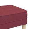 Bench with Cushion Burgundy 113 x 57 x 39 cm Fabric