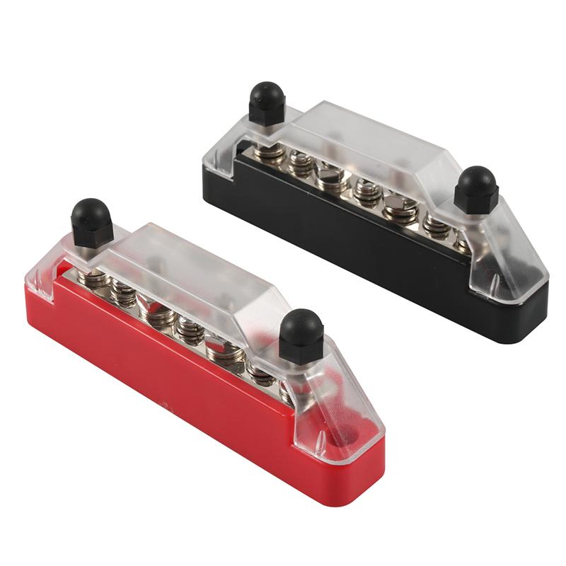 Positive Negative Battery Bus Bar Power 12V Distribution Block 4 X M6 Car Terminal Block Studs 3 X M4 Terminal Bus for RV Boat