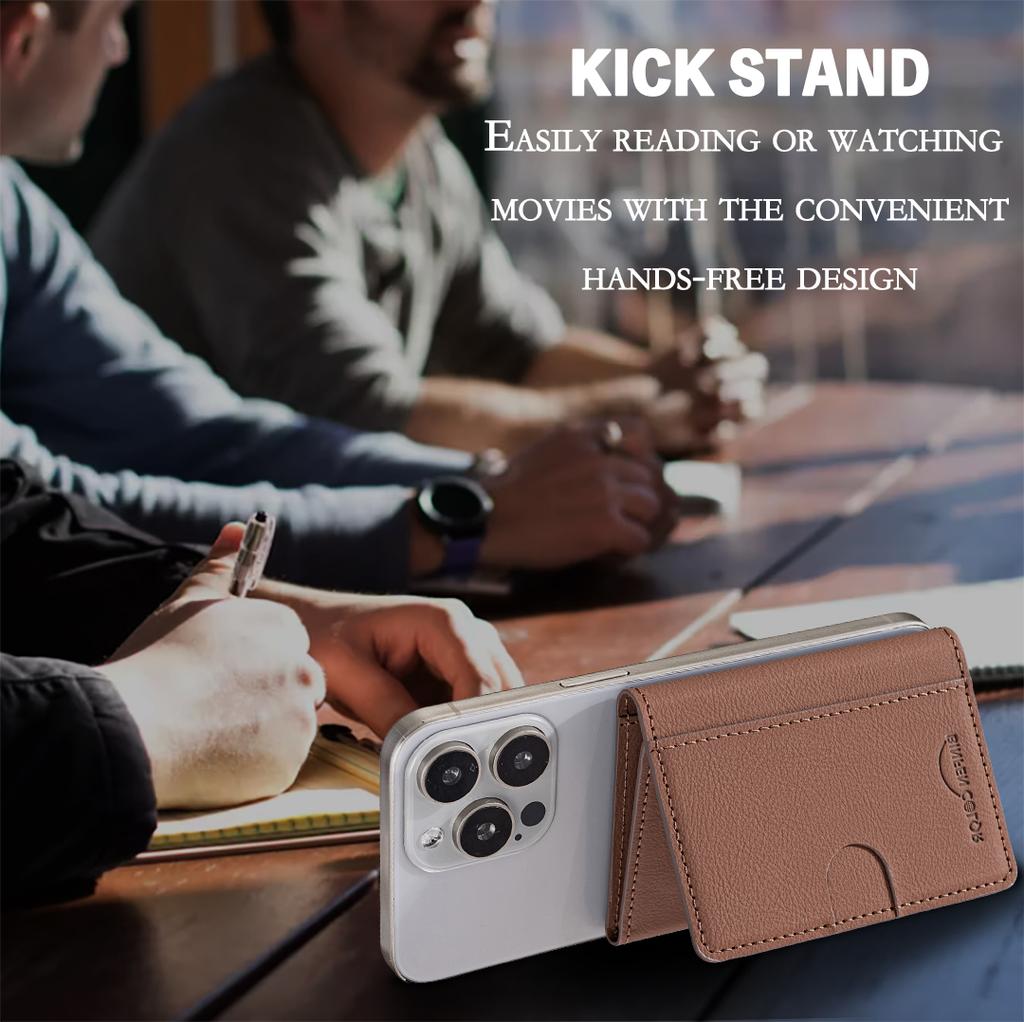 EUCAGR Artificial leather credit card magnetic elastic wallet(5 card slot)with strong magnetic accessories | ID card clip wallet
