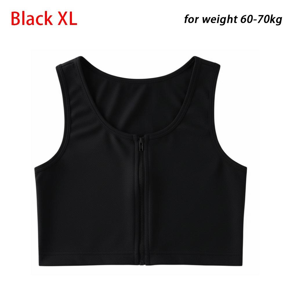 Verstärkte Flache Weste Brust Tanktops Trans Lesbisch Lesbisch Tomboy Brustformer Unterwäsche Korsett Brustbinder One Size black