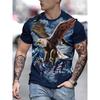 Summer fashion new men's printed T-shirt sports and leisure plus size comfortable men's short sleeved