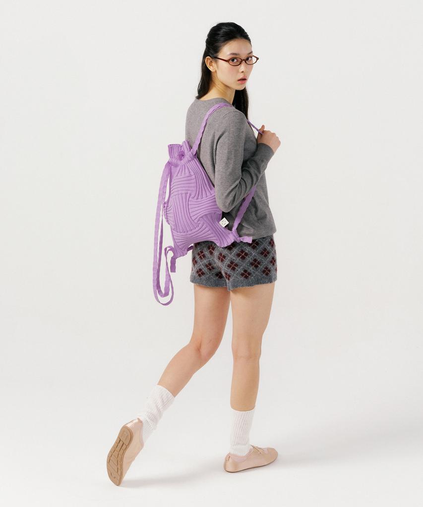 Pleatsmama New Bow Backpack Lavender