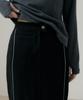 REORG Rie Line Point Long Skirt Black