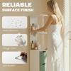 Slim Bathroom Storage Cabinet, Tall Bathroom Floor Cabinet with 2-Tier Shelf and 2 Drawers, White and Light Green