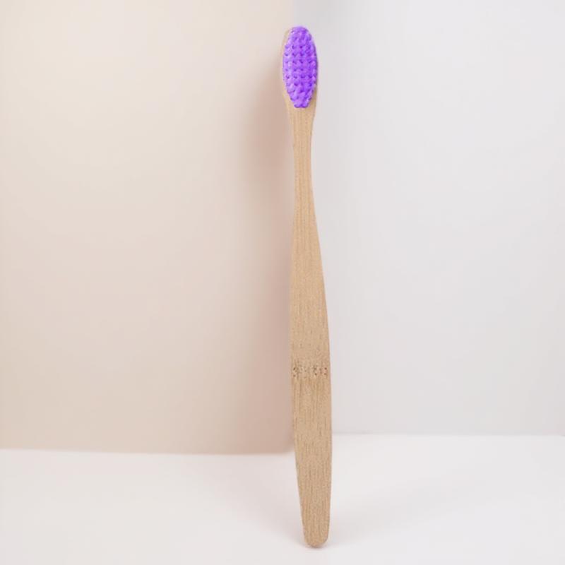 Bamboo Toothbrush Soft Bristle Antibacterial Oral Care Eco Friendly Wooden Toothbrush for Adults Colorful Design