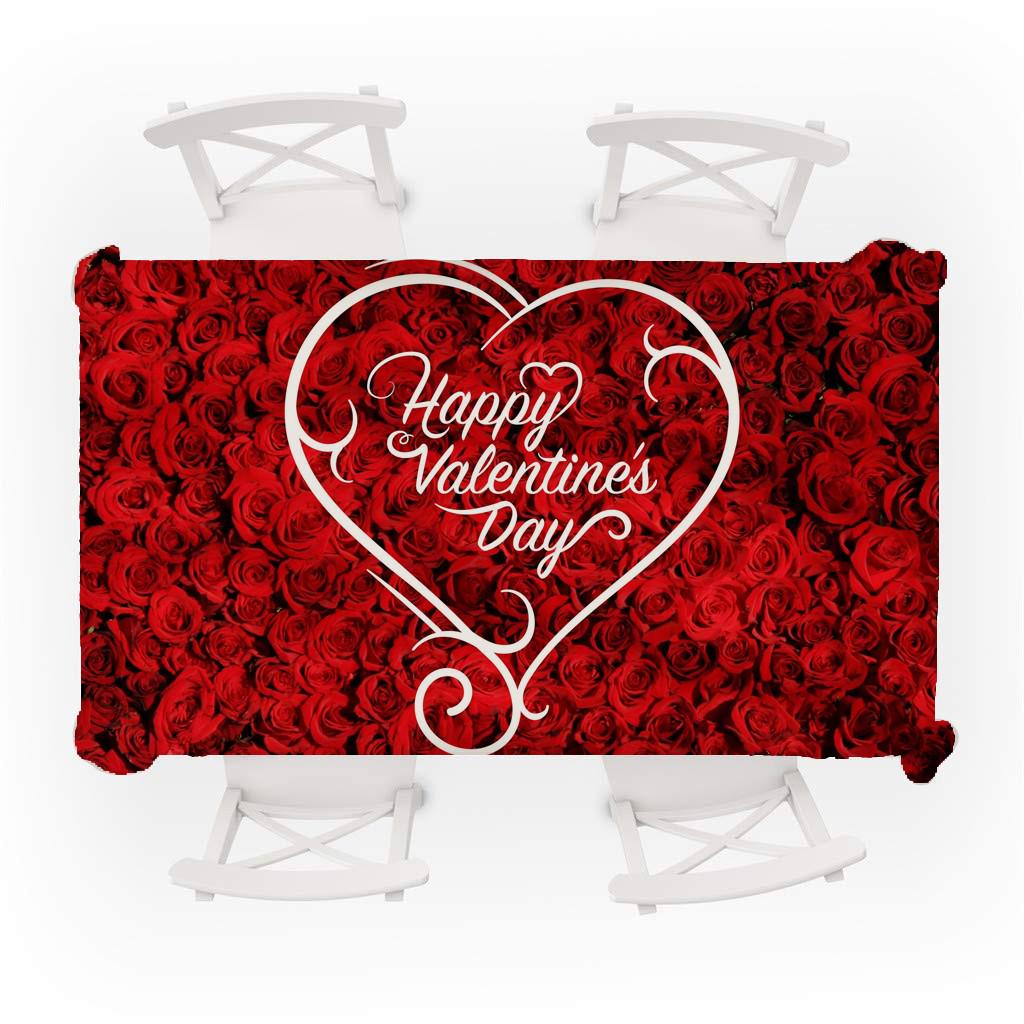 Valentine's Day Table Cloth Rectangular Tea Table Cover Dining Home Decor