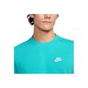 Nike Logo Printed Crew Neck Straight Cut Short Sleeve T-Shirt Men Tops Blue AR4999-345