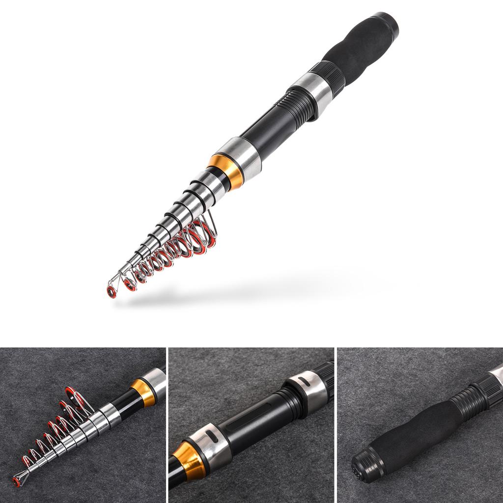 Lixada Fishing Rod Reel Combo Full Kit 2.1m/2.3m Telescopic Fishing Rod Spinning Reel Set with