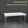 Foldable Storage Organizer Shelf, Multi-Purpose Bathroom & Kitchen Organizer, Space Saving Storage Rack for Cabinets, Countertop
