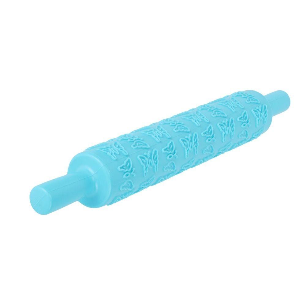 PP Embossing Rolling Pin 3D Pattern Non-Stick Pattern Rolling Pin Strip Design Engraved Roller Fondant Rolling Pin