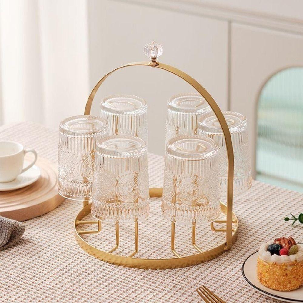 Upside Down Glass Cup Storage Rack Iron Tea Cup Holder Practical Cup Organizer  for Home