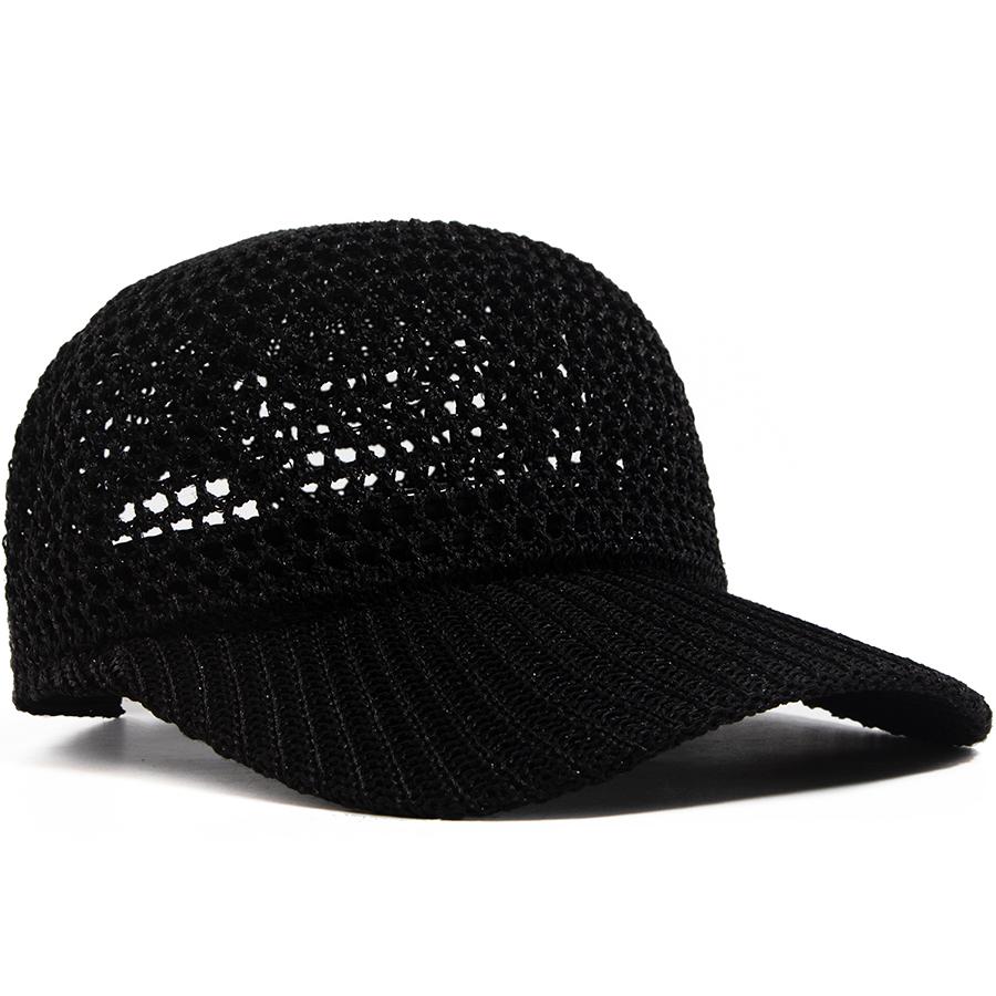Sommer-Netz-Baseballkappe Damen Herren Häkel-Hohl-Truckerhut Schirmmütze Sonnenschnapper Snapback Weiblich Lässig Für Draußen Tägliche Nutzung Verstellbar