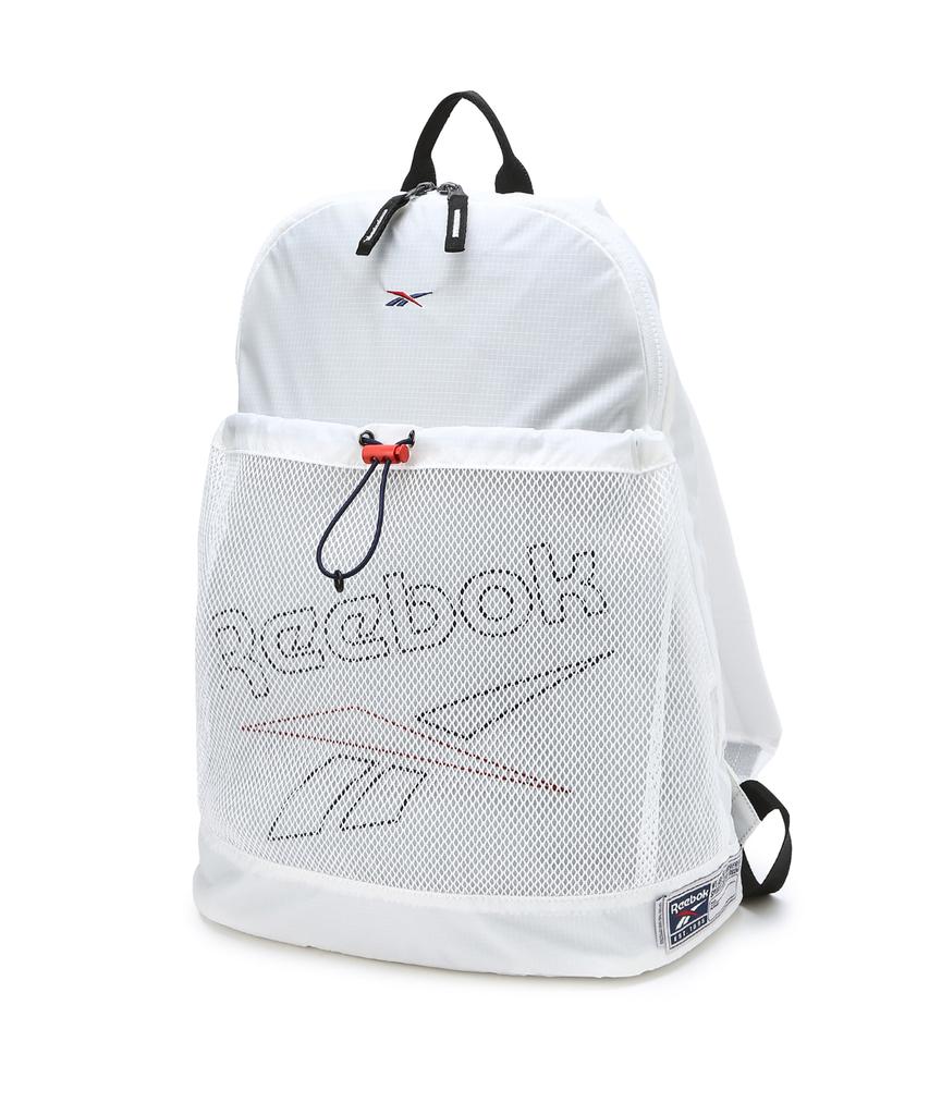 Reebok Mesh Pocket String Backpack - White