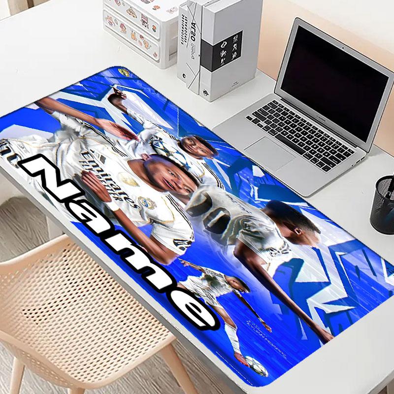 Benutzerdefinierter Name Personalisiertes Kylian Mbappe Muster Mauspade, Laptop PC Schreibtischmatte, Dekorative Schreibtischmatte für Zuhause Tastaturpad Geschenk