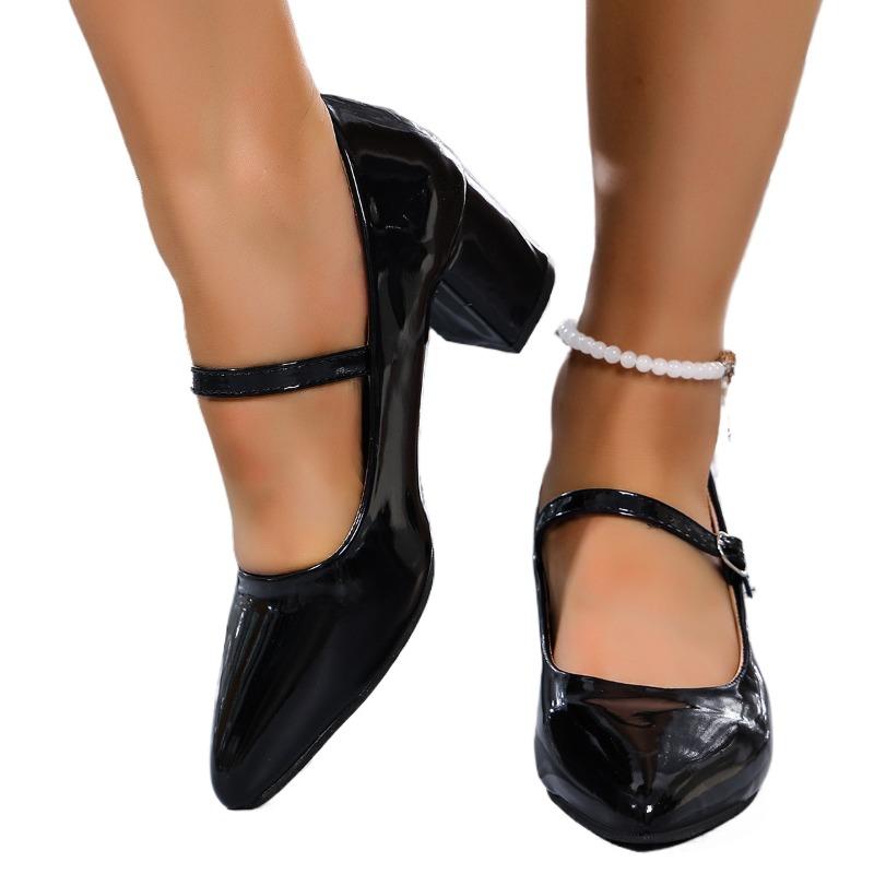 Fashion Designer Pointed Toe Women Heeled Shoes High Heels Shallow Fashion Pumps 2025 Autumn New Chunky Elegant Pumps Party Zapatillas