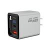 65W GaN Charger with Retractable Cable & Digital Display for Apple & Huawei