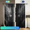 2pcs Wakening and Flight of Dragon Printed Curtain for Home Decor - Rod Pocket Window Treatment for Bedroom, Office, Kitchen