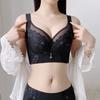 Thin Lingerie for Women with Adjustable Upper Support Anti Sagging Gathered Breasts Soft Steel Ring Bra