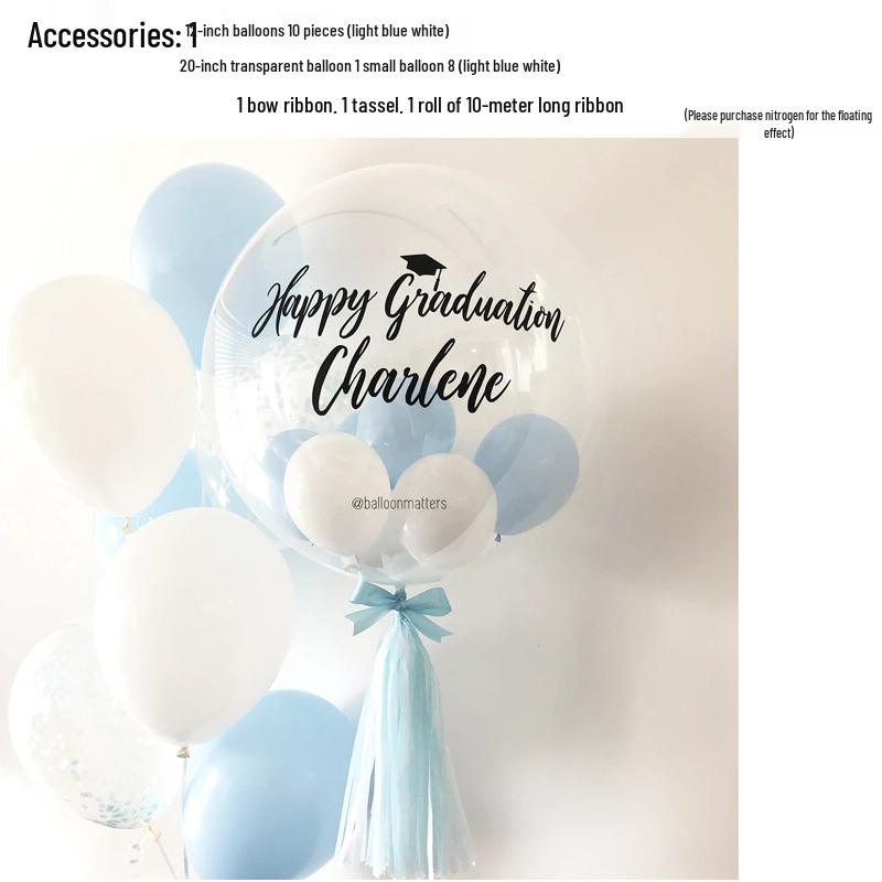 Creative Transparent Bobo Ball Holiday Balloon Set for Kids' First Birthday Party