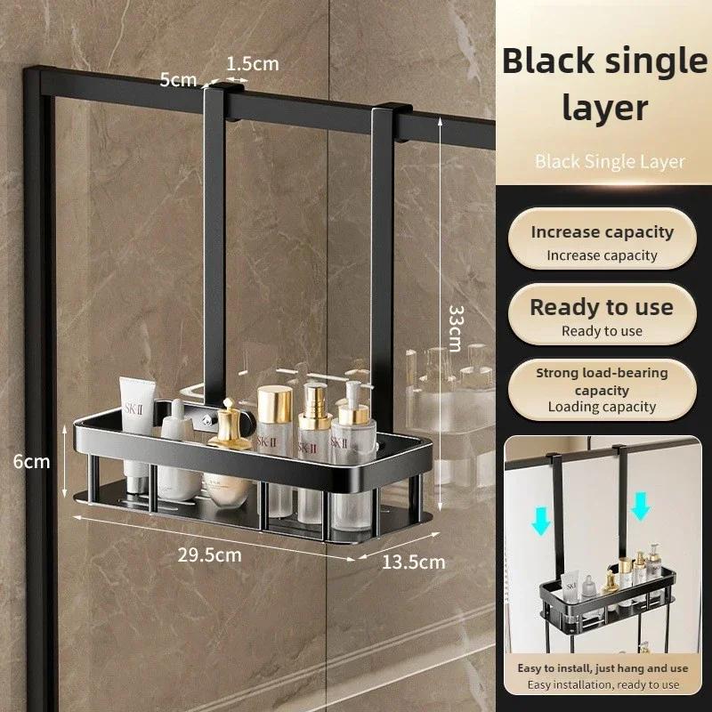 

2 Tier Bathroom Storage Rack No Punching Over The Door Shower Caddy Bathroom Hanging Shelf Shower Shelf Bathroom Caddy Organizer