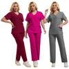 Nurse Uniform Scrub Suit for Operating Room: Breathable, Sweat-Absorbent Two-Piece Medical Workwear Set.